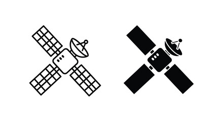 Satellite Icon - Space Communication Technology