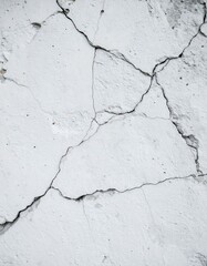Obraz premium Cracked white wall texture