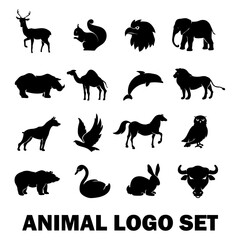 vector silhouettes of animals