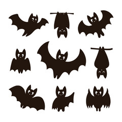 Obraz premium halloween icons set Halloween vector set with pumpkins bats moon and spooky elements