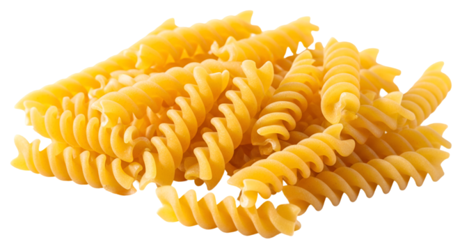 Fusilli Pasta Spirals Twisted Corkscrew Shape Transparent Background