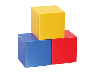 Fototapeta premium Building blocks toy icon 3d rendering illustration 