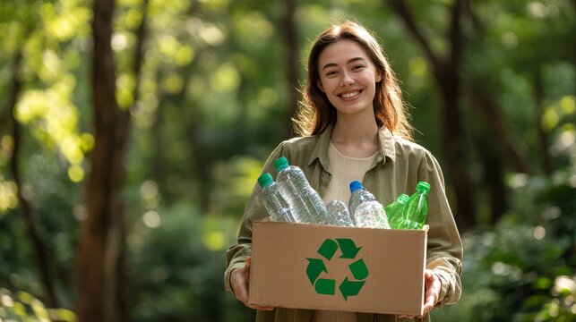 Green Living and Recycling Awareness Concept
