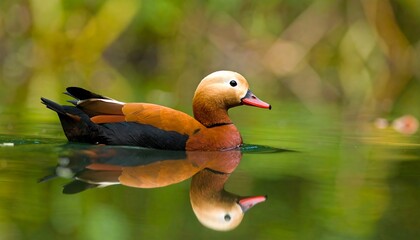 Duck swimming in a pond