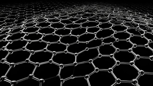 Atomic lattice structure, hexagonal pattern
