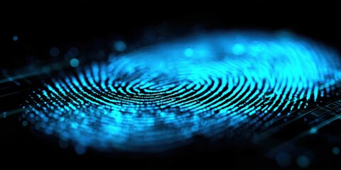 The Digital Fingerprint Representing Advanced Security and Biometric Identity Verification