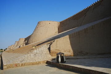 Walled Fortress known as Itchan Kala in Khiva, Uzbekistan - ウズベキスタン ヒヴァ...