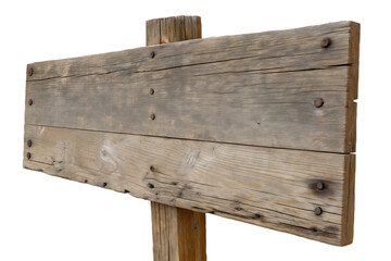 Fototapeta premium Weathered Wooden Sign with Rustic Charm Great for Text Overlay and Design Elements with a Natural Aesthetic