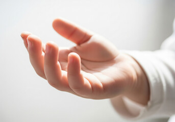 Obraz premium Emotional charity open hand symbol background