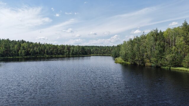 Drone shot of lake
