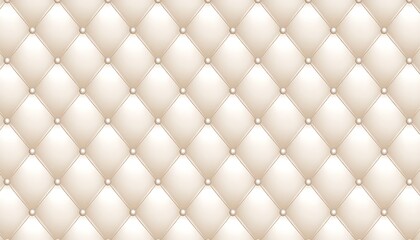 Cream-colored diamond tufted pattern