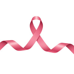 Symbol of hope and awareness pink ribbon for breast cancer support and charity campaigns transparent background