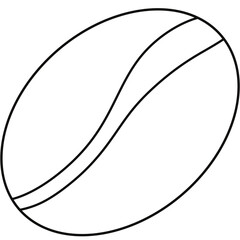 coffee bean black outline