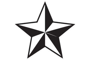 Star favorite silhouette icon vector illustration in simple minimal style

