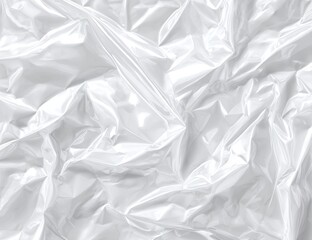 Obraz premium Abstract close-up of crumpled, smooth, white fabric