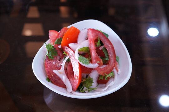 Achik Chuchuk Salad, Uzbek Tomato & Pepper Salad - ウズベキスタンのトマトサラダ アチクチュチュク

