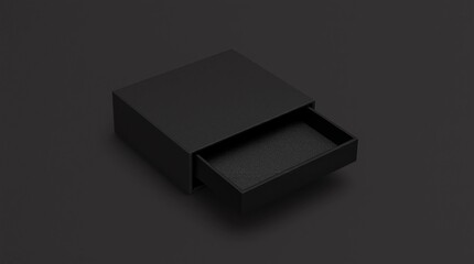 Two square boxes opened and closed