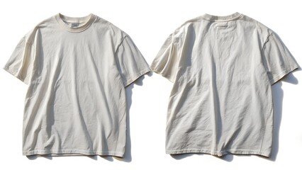 Cream-Colored T-Shirt Simple, Versatile, and Comfortable Everyday Wear
