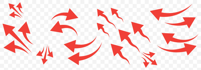 Air flow arrows set. Set of blue arrow showing wind air flow. Vector set of air flow arrows. Blue air flow arrows showing wind circulation and ventilation. Set of blue arrows showing cold air