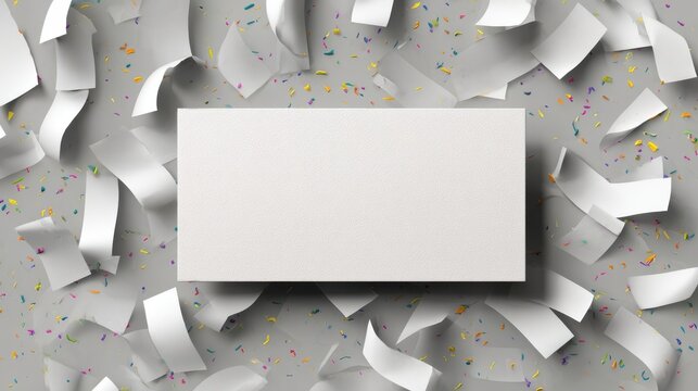 Blank white ticket mockup template for event concert or raffle entry mockup.