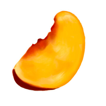 Digital Illustration, A Slice of Peach