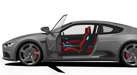 Obraz premium Amazing Car Lighting and Stylish Open Car Design