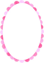 Pink Ellipse Frame Border