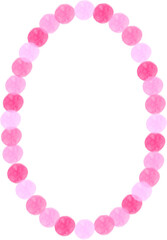 Pink Ellipse Frame Border