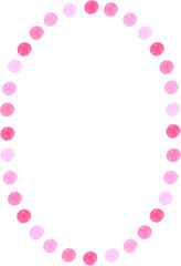 Pink Ellipse Frame Border