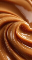 Close-up of swirled caramel sauce (1)