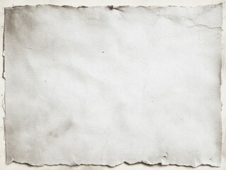 Aged, creased sheet of paper with uneven edges and subtle markings