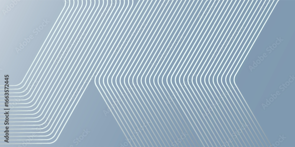 Poster white abstract background with dynamic wavy hexagon texture.