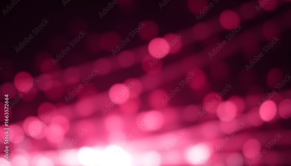 Poster abstract image of blurred pink lights, creating a soft, glowing effect with a dark background.