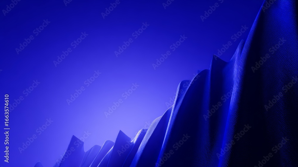 Poster gradient of soft glowing hues creates an elegant minimal design with deep blue-purple tones and abst