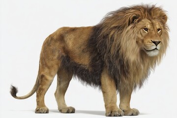 Obraz premium Full shot of a majestic lion