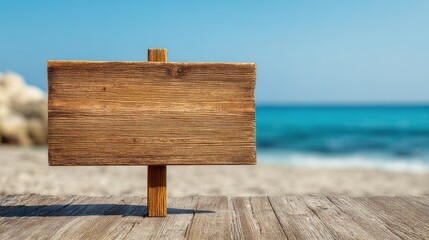 wooden sign on the beach
