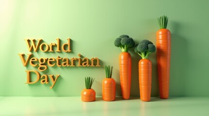 World vegetarian day celebrations kitchen digital art green environment close-up healthy lifestyle promotion