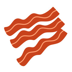 Crispy Bacon Strip Breakfast Meat Illustration
