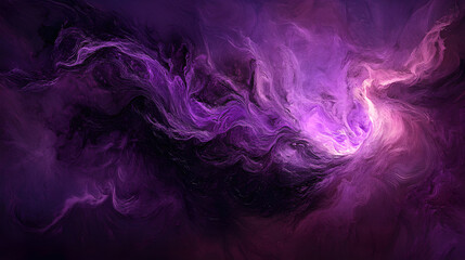 Obraz premium A surreal abstract piece combining shades of purple and black, representing confusion, mystery, and the unknown.