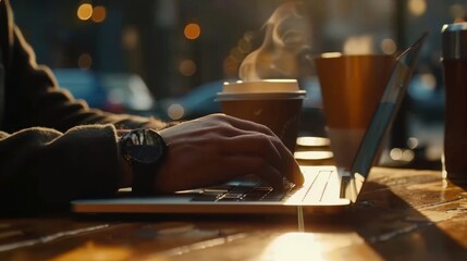 Night cafe workspace with laptop and espresso capturing the mood of late productive writing and code sessions