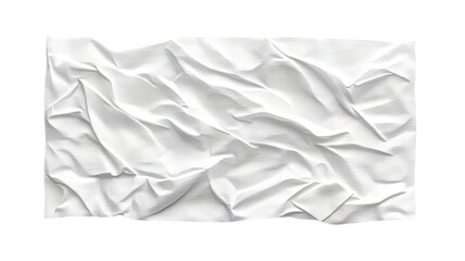 Obraz premium Crumpled white paper wrinkled sheet texture isolated on white background