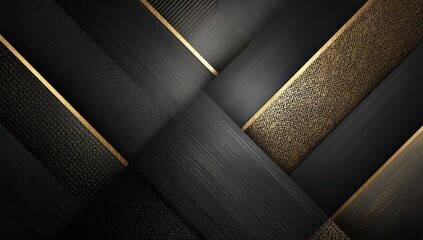Abstract geometric design with dark and gold accents