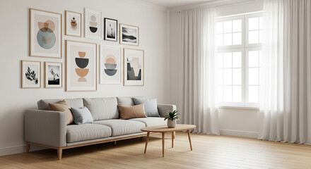 modern living room with fireplace