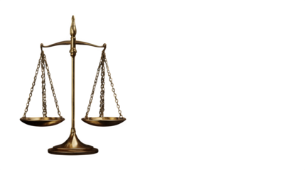 Scales of Justice, isolated on transparent background