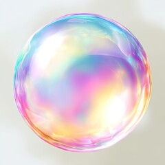 Obraz premium A vibrant, iridescent sphere, resembling a soap bubble