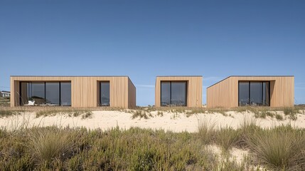Modern Wooden Beach Houses Minimalist Architecture Design