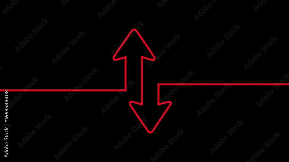 Poster abstract up down arrow icon animation.