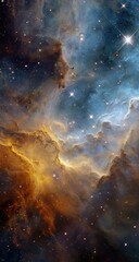 Fototapeta premium Cosmic cloud nebula, vibrant hues