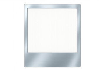 Fototapeta premium Brushed metal photo frame with transparent background, ideal for showcasing images or adding a modern touch to designs