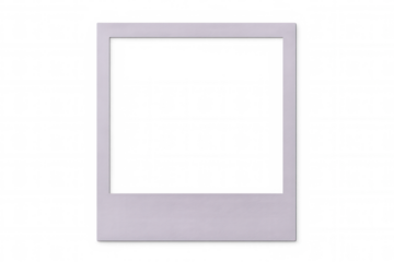 Vintage white instant photo frame, transparent background, ready for adding personalized images and creative graphic designs